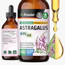 BIO KRAUTER Astragalus Tincture - 면역 지원을위한 Astragalus 뿌리 추출물 - 알코올 및 설탕 무료 - 높은 흡수 - Vegan Drops 4 Fl.Oz.
