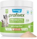 개를위한 Vetnique Labs Profivex Probiotics All Natural Dog Chews & Powder for Digestive Health Probiotics for Dogs 5 Strains of Probiotics & Prebiotics (Powder, 8.5oz)