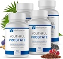 Youthful 전립선 - 남자를 위한 사우 Palmetto, Panax Ginseng, 산화 방지제 보호, 비타민 E & Lycopene를 가진 부스트 에너지, Vitality & Well-Being 승진시킵니다 - 전립선 보충교재 (포장 4)