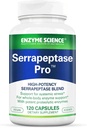 효소 과학 Serrapeptase Pro, 120 캡슐 - Sinus, Immune 및 심장 혈관 지원을위한 Serratiopeptidase 보충