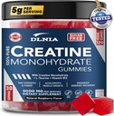 120 Creatine Monohydrate Gummies for Men & Women, Vegan-Friendly, Sugar-Free, & Tasty Chewables - 강화 된 근육 성장, 복구, 및 성능 (Raspberry)
