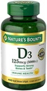 자연의 Bounty 면역력 비타민 D3 5000 iu, 급속한 방출 400 Softgels