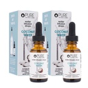 순수한 발명품 - 코코넛 물 주입 드롭 - 음료 및 물 증강 - Electrolytes - 설탕, 칼로리 또는 인공 감미료 - 30 서빙 - 1oz - 2 팩