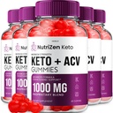 (5 팩) NutriZen Keto ACV Gummies - 고급 공식 Nutri Zen Keto Plus ACV Gummies Apple Cider Vinegar Keto Nutrizen ACV Gummies Dietary 보충 리뷰 남자 여성 (300 Gummies)