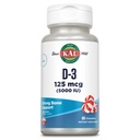 KAL 비타민 D3 5000 IU 125 mcg, 높은 힘 비타민 D Chewables, 칼슘 흡수, 뼈 건강 및 면역 지원 보충교재, 자연적인 Peppermint 풍미, 60 일 보증, 60의 서빙, 60의 가슴