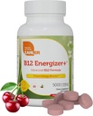 Zahler Energizer+ 비타민 B12-5000 mcg 비타민 B12 - 자연적인 버찌 풍미 Dissolvable Lozenges - Kosher 글루텐 자유로운 비 GMO B12 비타민 5000 mcg, 미국 (120 조사)에서 만드는 에너지 부스트