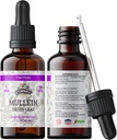Mullein Tincture 추출물, 유기 Mullein (Verbascum densiflorum)는 찬 압박한 야채 글리세린 670 mg에 있는 잎 초본 보충교재를 말렸습니다