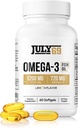 오메가 3 물고기 기름 - 1200 MG 물고기 기름, 720 MG 오메가 3, 레몬 맛, 60 Softgels, 힘 & 건강, 높은 힘, 여자 & 남자를 위한 자연적인 EPA-DHA Softgels
