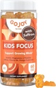 Kids Focus Gummies - 7-in-1 Focus & Attention Supplement for Kids & Teens w/Saffron Extract, Magnesium Glycinate, L-Theanine, Inositol & More - Vegan, 글루텐 & Sugar-Free, 비 GMO