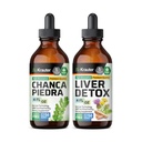 BIO KRAUTER Chanca Piedra Tincture 4 Fl. Oz. & Liver Detox Tincture 4 Fl. 오즈.