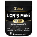 Zolotus Lions Mane 버섯 복합 캡슐 Cordeyceps, Elderberry, Ginkgo Biloba, Bacopa - 90 캡슐