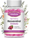 Sugar Free Resveratrol Gummies - 산화 방지제, 건강한 시효, 피부, 두뇌, 유기 - 60 Gummies를 위한 높은 순수성 Resveratrol 보충교재