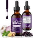 Leefy Organics Immunity Defense Blend - 유기 면역 지원 보충교재, 빠른 흡수 면역 보충교재, 성인을 위한 면역 부스터, 면역 부스트, 면역 부스터, 면역 부스트 - 2 Oz
