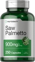 Horbäach Saw Palmetto Extract | 900mg | 250 캡슐 | 비 GMO 및 글루텐 프리 포뮬러 | 전통 허브 보충