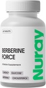 Nuray Berberine Force - 인지 건강, 위장 건강, 심혈관 건강 지원 및 Folate, R-Alpha Lipoic Acid - 60 Count - 500mg의 대사 건강을 유지 -