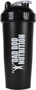 아빠 Bod 영양 재미 있는 단백질 셰이커 병 28 Ounce 물 컵 (검정 뚜껑)