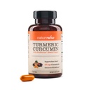 NatureWise Turmeric Curcumin 500mg with Black Pepper Softgels - 추가 강도, 향상된 흡수 - 95 % Curcuminoids & BioPerine for Immune Support - 글루텐 프리, 비 GMO - 30 카운트 [1 개월 공급]
