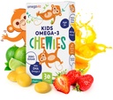 Omega 3 Gummies - 매우 높은 DHA Chewable 젤 거미 - 아이를 위한 Omega 3는 뇌 & 눈 건강을 지원합니다 - 설탕 자유로운 자연적인 과일 풍미 - 아이 오메가 3 물고기 기름 구미 (30 조사)
