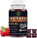 남자 & 여자를 위한 Shilajit Gummies - 1400mg의 무기물 & Fulvic 산, 에너지, 뇌, 면역 부스트, 라즈베리 수박 풍미에서 높은 순수한 Himalayan 보충교재