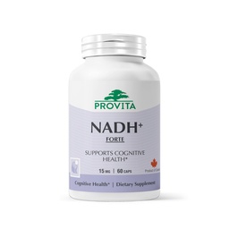 PROVITA NADH+ Forte | NADH, Coenzyme Q10 및 Chlorophyll를 이용한 진단 보조제 | 에너지 지원, 초점, 정신적 및 두뇌 건강 | Vegan 캡슐 | 높은 흡수 셀룰러