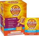Metamucil On-The-Go, 매일 심플한 Husk 분말 보충교재, 설탕 자유로운 분말, 소화 건강을 위한 4에서 1 섬유, 오렌지 맛 있는 음료, 44의 소포