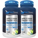 Herbtonics Keto Apple Cider Vinegar Gummies - 소화 및 해독 지원 - 케토 지원을위한 설탕 무료 BHB 고급 공식 - 어머니가있는 Raw ACV - 120 Vegan ACV Gummies