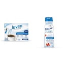부상 치유 지원을위한 Juven Therapeutic Nutrition 음료 혼합 분말, Collagen Protein, Unflavored, 30 Count & Ensure Pre-Surgery, Clear Carbohydrate 음료, Strawberry, 10 Fl Oz (Pack of 4) 포함