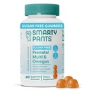 여성을위한 SmartyPants Prenatal 비타민, 설탕 무료 Multivitamin Gummies : Methylfolate, Omega 3 (ALA) 비타민 D3, C, 비타민 B12, B6, A, K & 아연, Inositol, Erythritol 무료, 60 카운트 (20 일 공급)