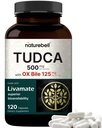 TUDCA 500mg with OX Bile 125mg Per 서빙, 120 캡슐 - Bile Salts Support, 높은 흡수 Livamate 공식 | Liver Cleanse Detox & Repair Supplement | 천연 Bitter Taste – 제 3 자 테스트