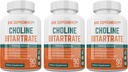 3 병 Choline Bitartrate 900mg per 서빙 270 총 캡슐 KRK 제품 설명