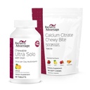 철이있는 Bariatric Advantage Chewable Ultra Solo - Citrus, 30 카운트 및 칼슘 Citrate Chewy Bites 500 mg - 구색 과일 풍미, 90 카운트