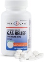 GeriCare Simethicone Chewable Gas-Relief Tablets 80mg | Gas, Bloating, Discomfort | Mint-Flavored | 구두 성인 가스 통증 완화 | Anti-Flatulence Aid (100 Tablet) 2 Pack