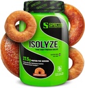 Species 영양 Isolyze Whey Protein Powder, 100 % Whey는 Scoop 당 27.5g Protein, Sugar & Low Fat (Cinnamon Donut, 22 서빙)