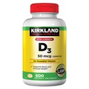 Kirkland 서명 여분 힘 D3 50 mcg., 600 Softgels (2 팩)