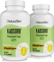 NaturalSlim Natural Potassium Citrate Gluconate 99 mg - Kadsorb는 Electrolyte Balance & Normal pH를 지원합니다. 필수 미네랄이 함유 된 흡수성 칼륨 보충제 - 비 GMO 400 캡슐 2 팩