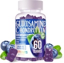 Glucosamine Chondroitin Gummies MSM 및 Elderberry 여분 힘 - 합동 지원, 성인, 남자 & 여자를 위한 산화 면역성이 있는 면역성이 있는 지원 보충교재.60 Blueberry Gummies