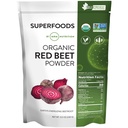 MRM Nutrition Organic Red Beet Powder | Superfood | 에너지 | 심혈관 건강 | 영양분 | 글루텐 프리 + 비건 | 24 서빙
