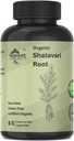 유기 Shatavari 뿌리 500mg (Asparagus racemosus) 정신적 위기 완화, 정신적 지원, 여성의 건강 | 60 캡슐 | Hormonal Balance Support