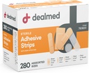 Dealmed 분류된 다양성 팩 가동 가능한 접착성 붕대 메마른 붕대는 Non-Stick 패드를 가진 지구, 유액 자유로운, 첫번째 원조 장비를 위한 부상 배려 (280 붕대)