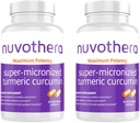 Nuvothera Super-Micronized Turmeric Curcumin 캡슐 2-Month 공급 급속한 흡수, 전체적인 뿌리, 비 GMO, 피부, Gut 건강 & 산화 방지제 (120의 캡슐)