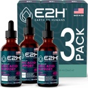 E2H Uric Acid Support Supplement - Tart Cherry 및 Devil의 Claw - Uric Acid Health 및 Kidney Function Non-GMO 지원 - Vegan - (3 병)