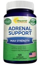 aSquared Nutrition Adrenal Support & Cortisol Manager Supplement (120 캡슐)-Adrenal Health w/Vitamin C Complex Pills to Support Fatigue & Relief-Ashwagandha, L-Tyrosine, Rhodiola & Ginseng