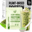 Matcha Vegan Protein Powder Sample Pack - 20g 유기농 공장 기반 단백질 - 비 GMO, 글루텐 프리, Soy-Free - Smoothie & Shake Ready - Digest - 16 단일 서빙 - 모든 16을보십시오!