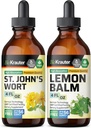 BIO KRAUTER St. John 's Wort Tincture 4 Fl. Oz. & 레몬 Balm Tincture 4 Fl. Oz.