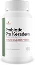 Probiotic Pro Keraderm - Probiotic Immune 지원 - 건강한 Toenailails & 피트를 촉진하는 대상 네일 & 피부 포뮬러 - 내부에서 보조 발 위생 - 도움말 수리 및 명확한 네일 성장을 자극