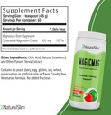 NaturalSlim Magicmag Pure Magnesium Citrate Powder – 스트레스, 변비, 근육, 심장 지원 | 자연적인 Strawberry & Lime flavored 마그네슘 보충 - 8oz 음료 혼합 (3 팩)