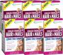 Applied Nutrition Longer Stronger Hair & Nails - 60 액체 소프트 젤, 6 팩 - Biotin, 실리카 및 교원질 - 180 서빙