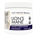 Host Defense Lion 's Mane Powder - 두뇌 건강 지원 보충 - Mushroom Supplement to Support Focus & Memory Function - 면역 및 신경 시스템 지원 보충 - 7 oz (133 서빙) *