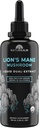 Naturealm Lion 's Mane Mushroom Liquid Tincture Supplement - Focus, Memory & Brain Health, Vegan, Non-GMO - 유기 과일 보디, 2 개월 공급