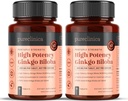 Pureclinica 높은 Potency Ginkgo Biloba 30,000mg x 180 정제 (2 병 90) - 6 개월 공급 - 5 시간 경쟁 제품의 강도